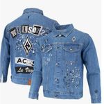 Denim Jacket Las Vegas Aces A'ja Wilson #22 Blue Size Small Photo 2