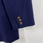 Vtg.‎ Lizsport Wool Blazer Women 14 Navy Blue Gold Crest Buttons Classic Preppy Photo 5