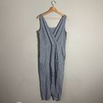 Drew Anthropologie Striped Jogger Jumpsuit Women's Small Blue White Boho Preppy Photo 2