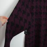 EXPRESS NWT Womens Purple Houndstooth Knit Balloon Sleeve Sweater Dress Size L Photo 7