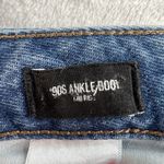 EXPRESS  Sz 16 Jeans 90's Ankle Boot Jeans Mid Rise Distressed Holes Blue Women's Photo 7