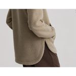 Varley  Womens Taupe Borg Fleece Half-Zip Jacket Size Medium Photo 3