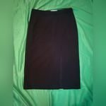 Michael Kors  Collection Black Side Slit Midi 100% Wool Skirt size 4 Photo 1