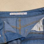 Tinseltown High Rise Metallic Shimmer A-Line Casual Mini Denim Skirt Photo 2