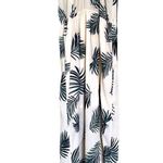 VICI Dolls Cream Green Palm Print High Neck Side Slit Resort Maxi Dress Small Photo 2