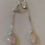 Pink quartz stilleto earrings, new Photo 0