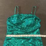 Women’s Green Fully Sequined Short Party Dress Ruffle Hem Corset Back Size 8 NEW Photo 12