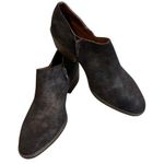 Lucky Brand Ferryn Bracken Aurora Brown Metallic Waxed Suede Ankle Bootie, Sz 6 Photo 0