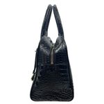 Brahmin Marissa Leather Satchel Bag Black Alden Road Croc Photo 5