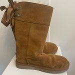 Koolaburra by Ugg Andrah Tall Chestnut Suede Boots Lace Up Back 8 Photo 4