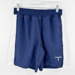 Tahari NWT  Sport Blue White Elastic Drawstring Waist 7" Run Shorts Size Small Photo 0