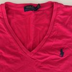 Polo Ralph Lauren Pink V Neck Tshirt Size Medium Photo 1