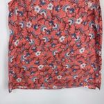 J. Jill Love Linen Tank Top Womens Medium Peach Floral Print Pockets Resort Wear Orange Photo 6