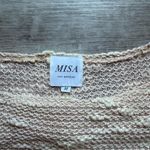MISA Los Angeles Sofya Fringe Viscose Pullover Beige Sweater Size M Photo 2