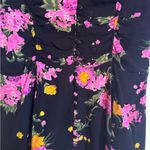 Free People Womens 1667 Black Floral Lace Trim Short Sleeve Dress, Size 8 Photo 3