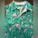 Vineyard Vines Womens  pink green palm leaves dress Photo 2