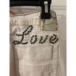 Marlow White Jeans Bootcut Studded‎ Love Design Low Rise Denim Size 28 Photo 1