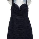 Alice McCALL  Goodvibes Tulle Tie Off Shoulder Fitted Mini Dress Black Size US 8 Photo 0