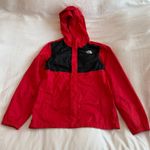 The North Face  Red Black Raincoat Kids XL / Adult XS Lightweight Jacket Photo 0