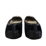 Michael Kors MK Fulton Women's Flat Moccasins Black Suede Quilted Size 6 Gold Photo 3