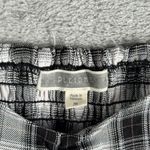 Pleione  Plaid Peplum Blouse Square Neck Long Sleeve Western‎ Black White Size M Photo 4