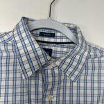 Gap  Men’s M Blue White Plaid Button Down Shirt Long Sleeve Classic Fit Photo 8