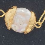 Mother of Pearl Women's Bracelet Gold Adjustable Paperclip Chain Fashion Jewelry Photo 3