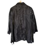 Glamour Badgley Mischka Blouse Size L Black Textured Sheer 3/4 Sleeve Elegant Size L Photo 1