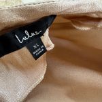 Lulus  Sleek and Sweet Champagne Satin Cutout Backless Slip Midi Dress XL NWT Photo 9