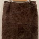 OUTFIT PETITE LEATHER Brown Mini Skirt Size 12 Photo 0