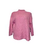 Talbots  Women’s Plus Size 2X Pink Cable Knit Cotton Sweater Mock Neck Stretch Photo 1