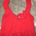 PacSun Red Ruffle Crop Photo 0