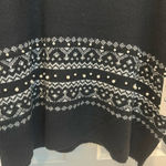 CeCe Fair Isle Jersey Knit Crew Neck Dropped Long Sleeve Pullover Sweater Photo 5