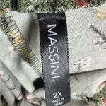 Massini  long sleeve olive green floral top size 2X NWT Photo 4