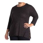 Bobeau  Charcoal Soft Hacci Side Button Knit Top XS Photo 1