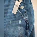 Gap NWT DENIM Women XS Distressed Shortall with Washwell Overalls Shorts Jeans Photo 8