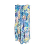 NWOT Tori Richard Honolulu 100% Silk Hawaiian Shift Dress Sleeveless SZ 8 Resort Blue Photo 1