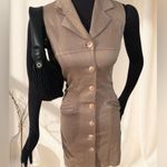 Elegant Vintage 90s French Tan button Photo 0