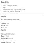 Pinko Backless Black Gown Photo 3