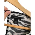 Halogen Hidden Button Long Sleeve Blouse In Ivory C- Black Feather Tiger M NEW Photo 2