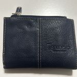 Tignanello Wallet Women's Trifold Organizer Clutch Blue Pebbled Genuine Leather Photo 2