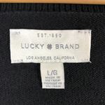 Lucky Brand Black Lightweight V-neck Sweater LARGE Photo 4