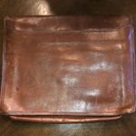 Vintage Brown Leather Retro Vintage Boho Clutch Purse Handbag Photo 3