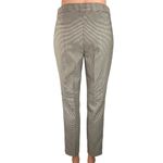 ZARA Beige Houndstooth Print Mid Rise Flat Front Career Tapered Dress Pant Sz 2 Photo 2
