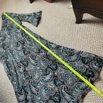 Valerie Stevens  Silk Paisley Print Beaded Midi Dress Size 10 Photo 10