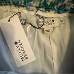 Molly Bracken NWT  Carmen off white blue green floral woven shorts size M Photo 4