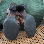 Born Brown Leather Ankle Strap Stacked Wood Heel Sandal Shoes Size 7 Photo 6