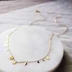 Delicate Tear Drop Necklace /minimalist Necklace Gold Photo 2