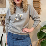 Y2K Winnie the Pooh Love Stings Crewneck size medium Gray Photo 0