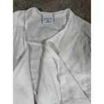Color Me Cotton Linen Open Front‎ Cardigan Draped Lightweight White L Minimalist Size L Photo 6